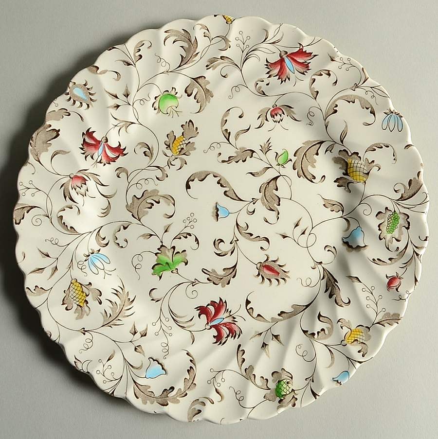 Vanity Fair Multicolor Luncheon Plate by Myott Staffordshire-1