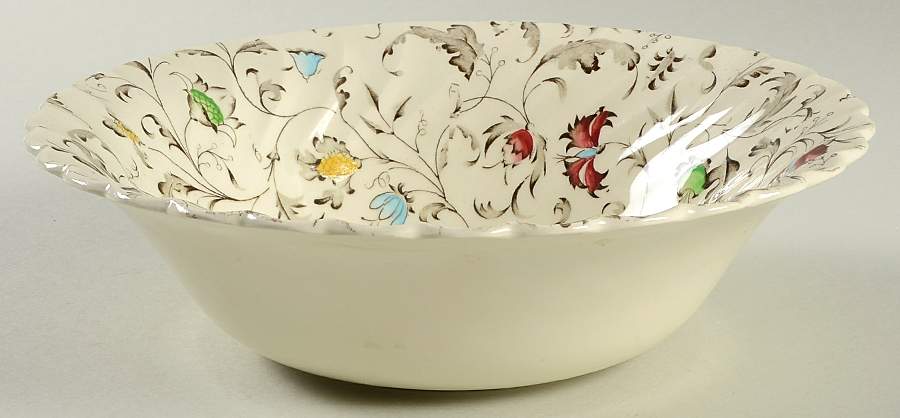 Vanity Fair Multicolor 8" Round Vegetable Bowl by Myott Staffordshire-1