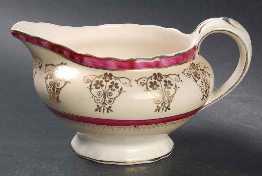 Valencia Burgundy Creamer by Myott Staffordshire-1