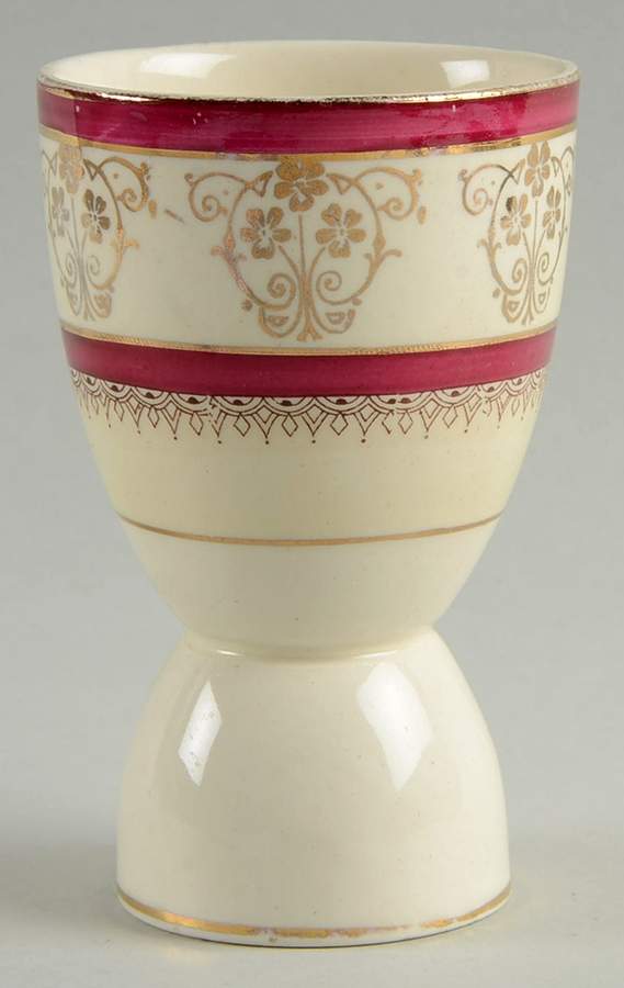 Valencia Burgundy Double Egg Cup by Myott Staffordshire-1