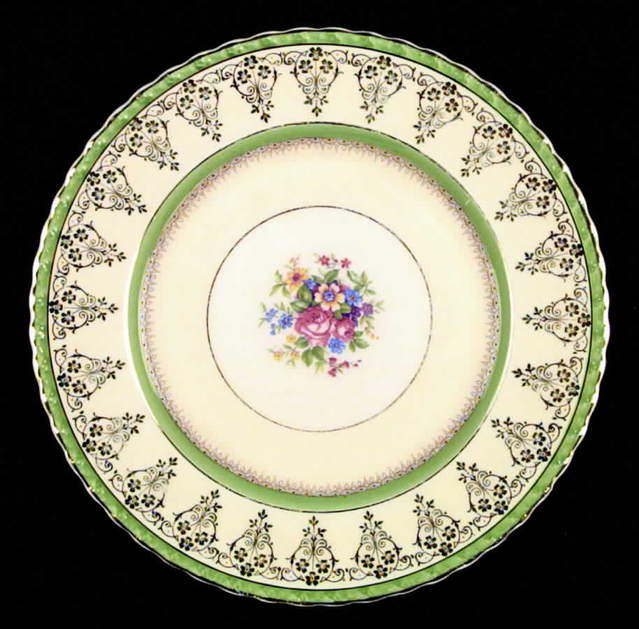 Valencia Green Dinner Plate by Myott Staffordshire-1