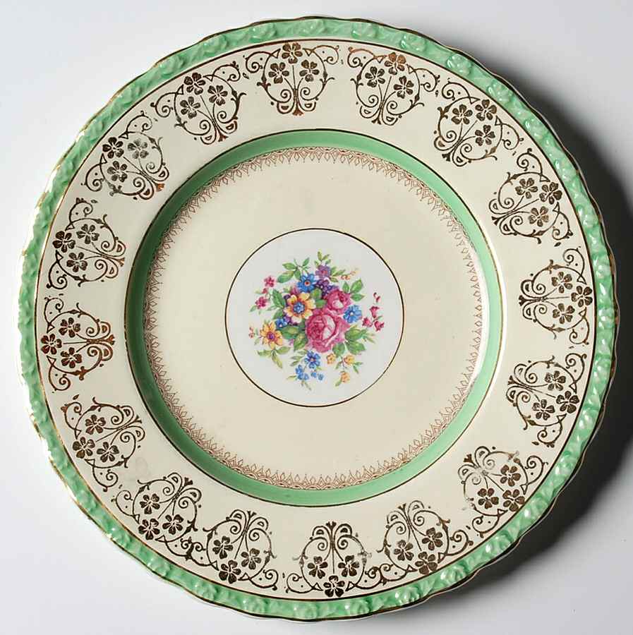 Valencia Green Bread & Butter Plate by Myott Staffordshire-1