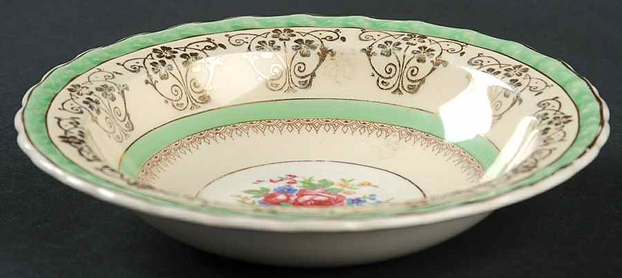 Valencia Green Rim Fruit/Dessert (Sauce) Bowl by Myott Staffordshire-1