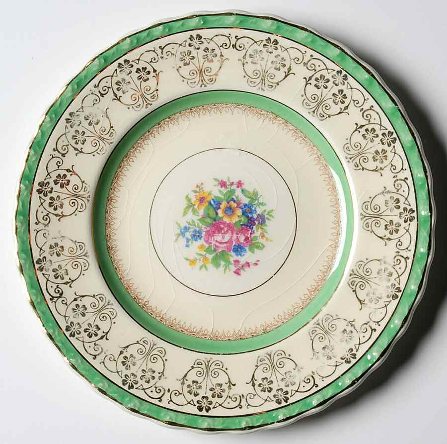 Valencia Green Bread & Butter Plate by Myott Staffordshire-1