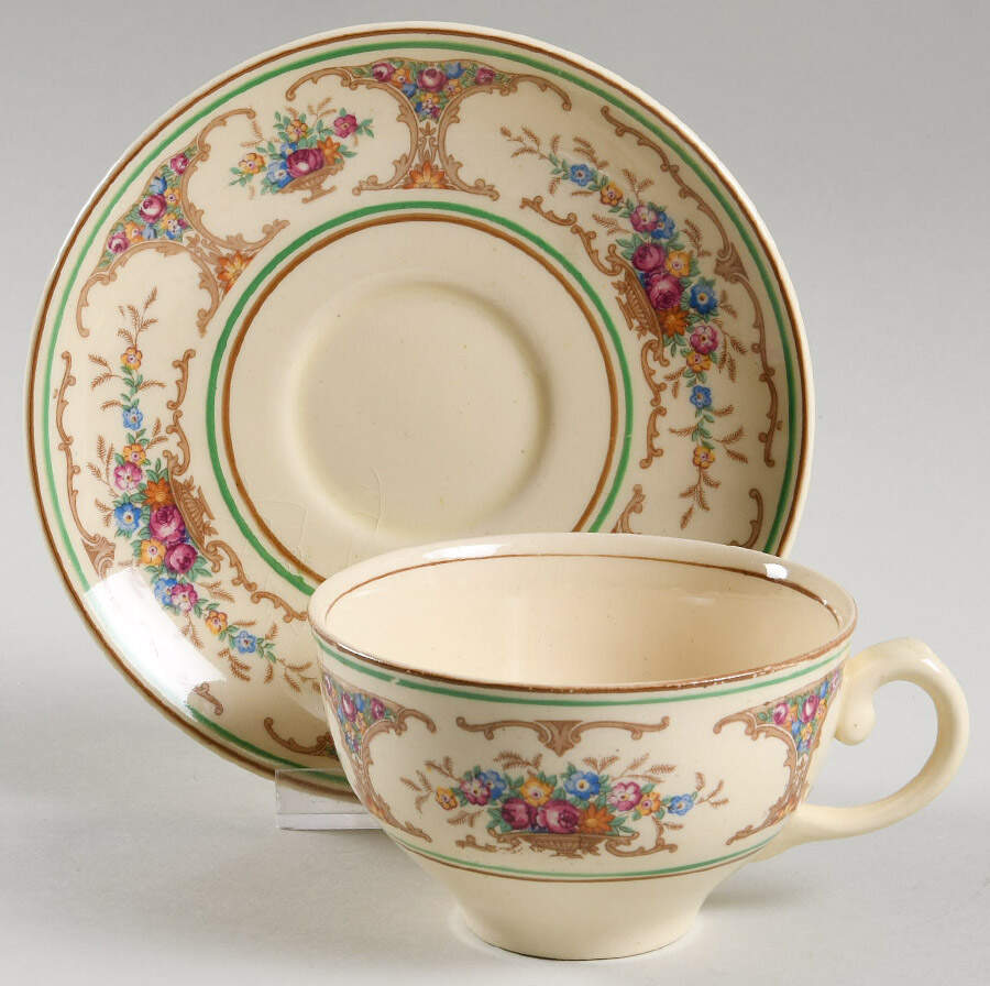 Vida Footed Cup & Saucer Set by Myott Staffordshire-1