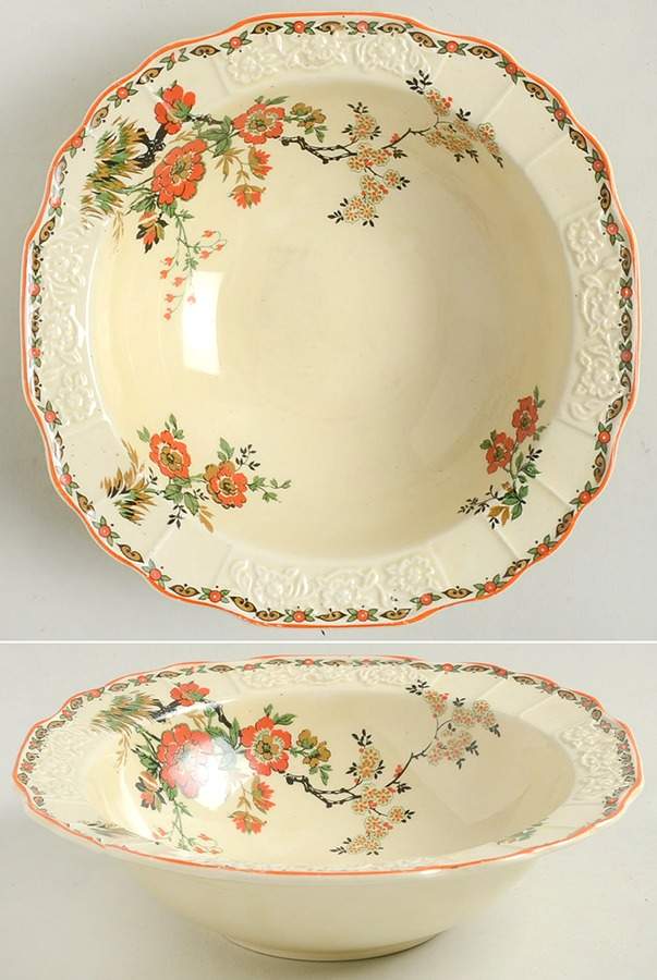 Wildflower Rim Cereal Bowl by Myott Staffordshire-1