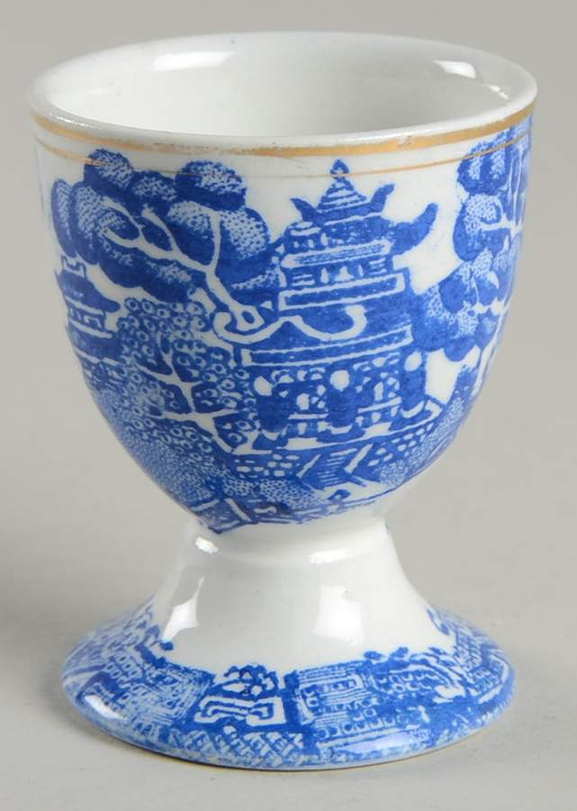 Willow Blue (Gold Trim) Single Egg Cup by Myott Staffordshire-1