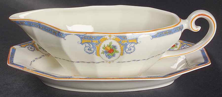 Windsor Gravy Boat & Underplate/Relish by Myott Staffordshire-1