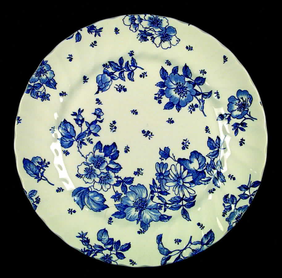 Wild Rose Blue Dinner Plate by Myott Staffordshire-1