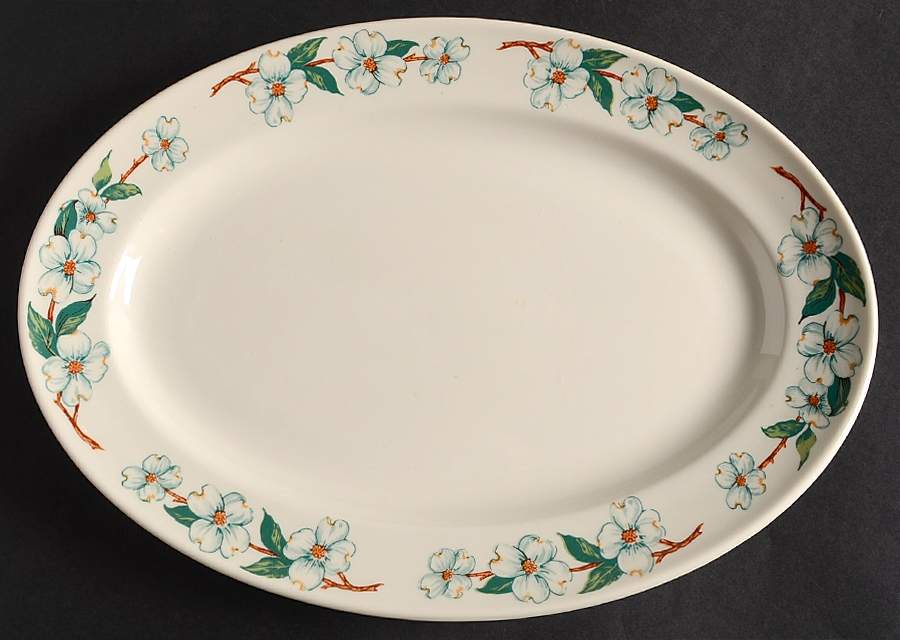 Monticello 12" Oval Serving Platter by Mayer (American)-1