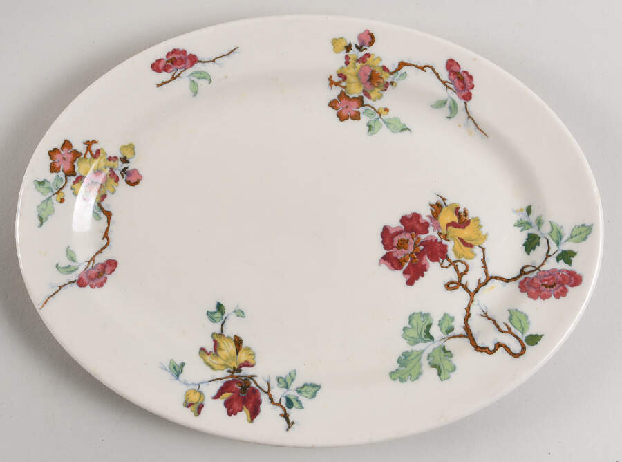 Rosedale (American) 11" Oval Serving Platter by Mayer (American)-1