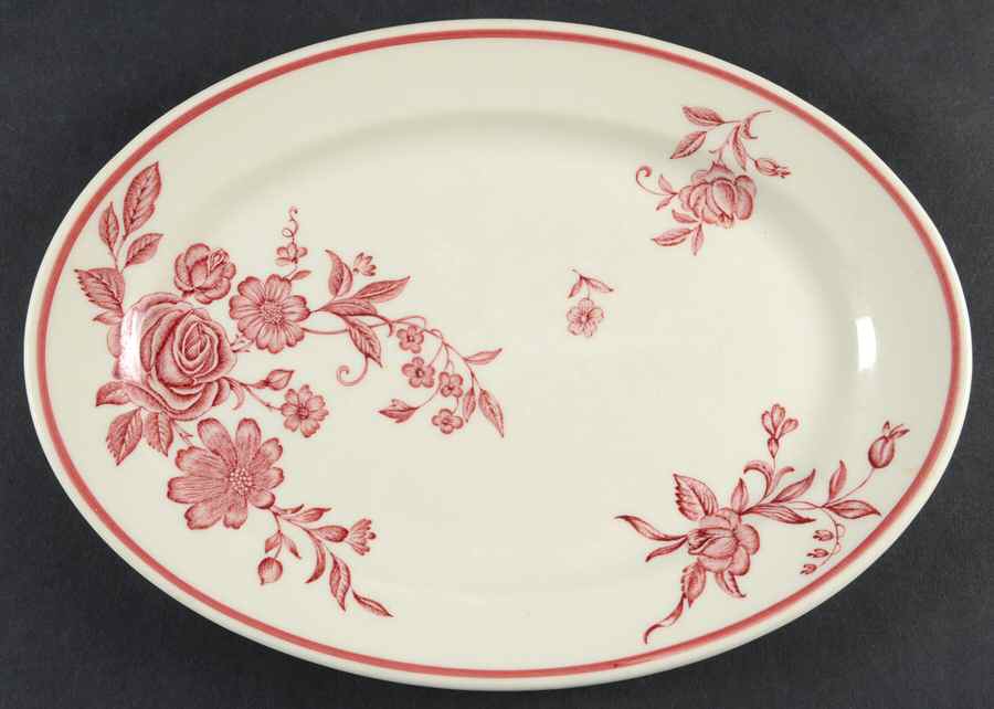 Sharon (American) 10" Oval Serving Platter by Mayer (American)-1