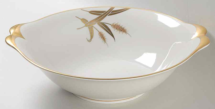 Midas (Cream Background, Occupied Japan) 10" Round Vegetable Bowl by Meito-1