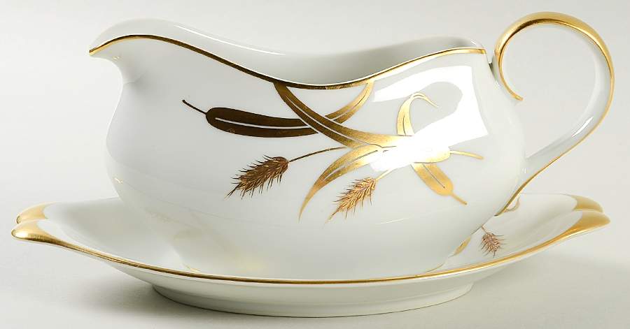 Midas (White Background) Gravy Boat & Underplate by Meito-1