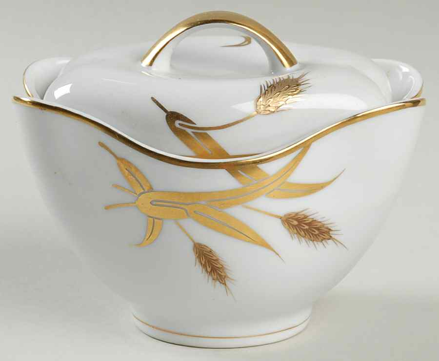 Midas (White Background) Sugar Bowl & Lid by Meito-1