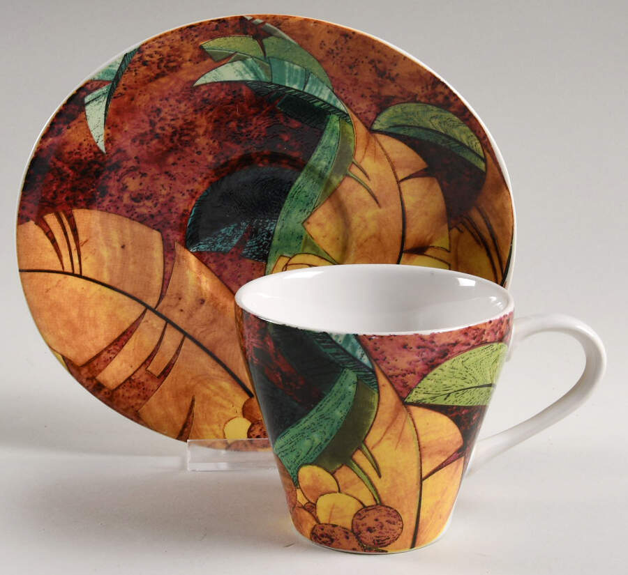 Tahiti Flat Cup & Saucer Set by Misono-1