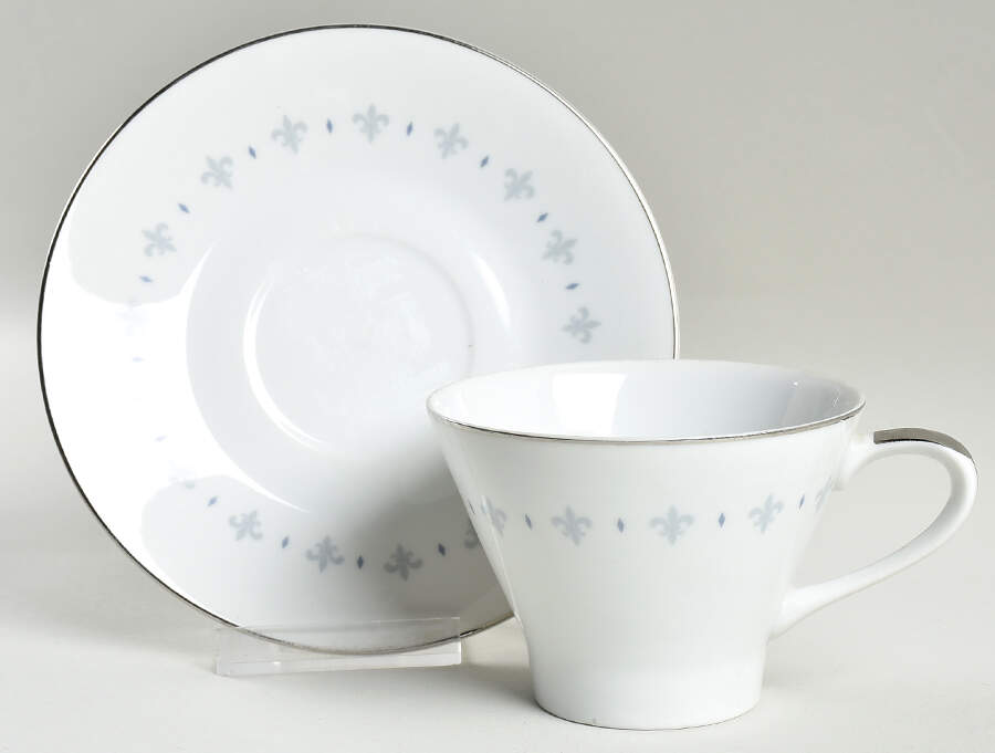 Blue Elegance Flat Cup & Saucer Set by Mikasa-1
