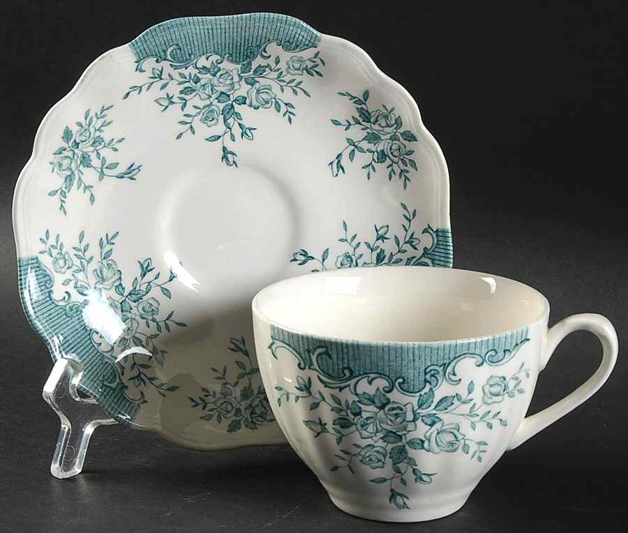 Valencia Flat Cup & Saucer Set by J & G Meakin-1