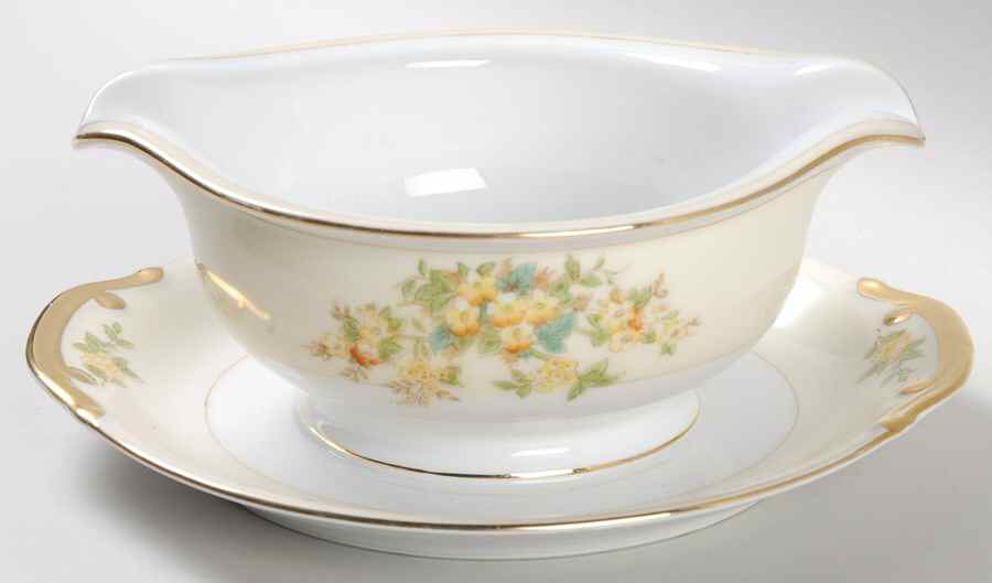 MEI467 Gravy Boat with Attached Underplate by Meito-1