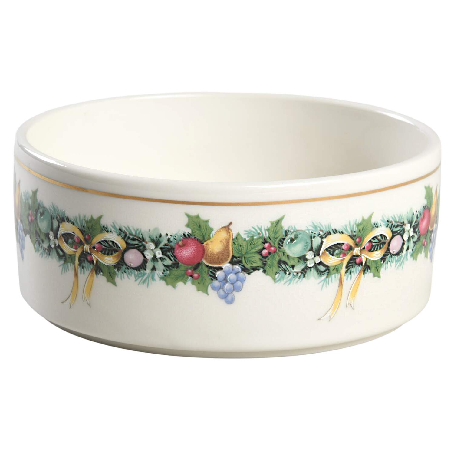 Christmas Bouquet 4" Round Box No Lid by Mikasa-1