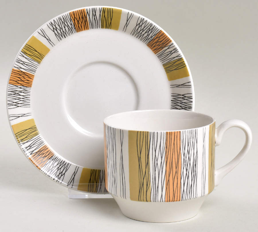 Sienna Flat Cup & Saucer Set by W R Midwinter Ltd-1