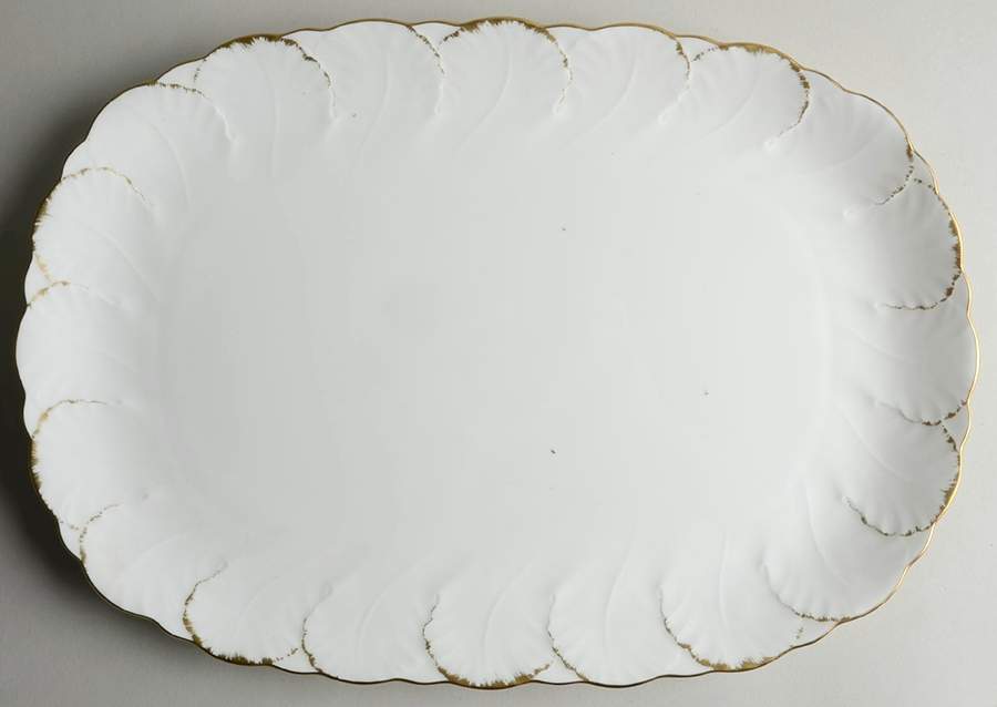 Golden Flair 14" Oval Serving Platter by Mikasa-1