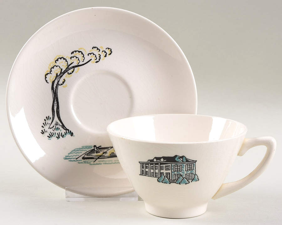 American Heritage Flat Cup & Saucer Set by Marcrest-1
