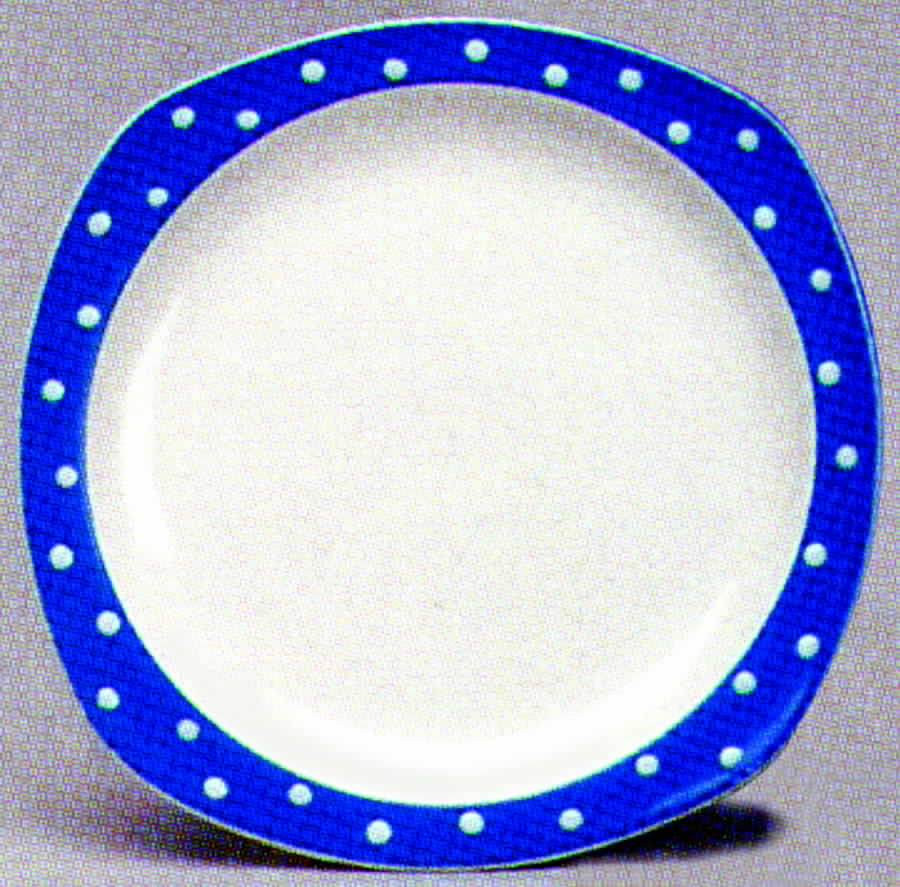 Blue Domino Dinner Plate by W R Midwinter Ltd-1