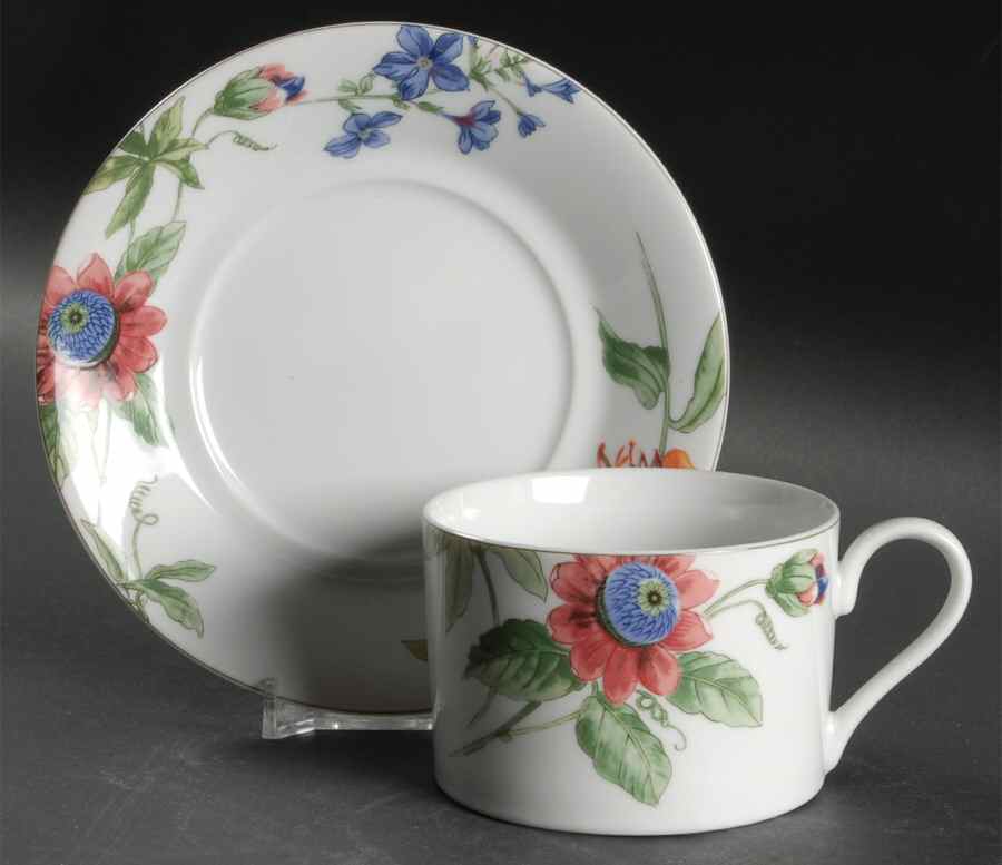 Estate Garden Flat Cup & Saucer Set by Mikasa-1