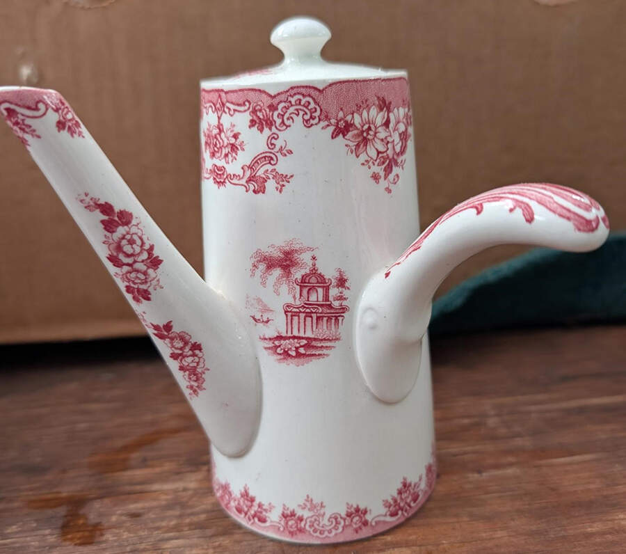 Bombay Individual Chocolate Pot & Lid by John Maddock & Sons-1