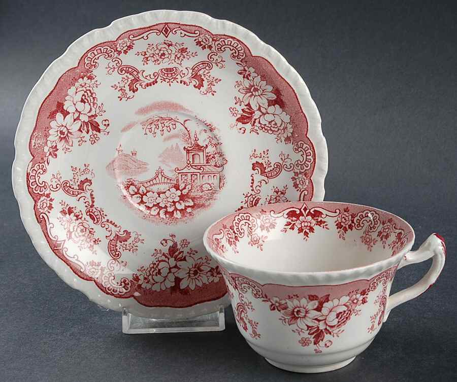 Bombay Flat Cup & Saucer Set by John Maddock & Sons-1