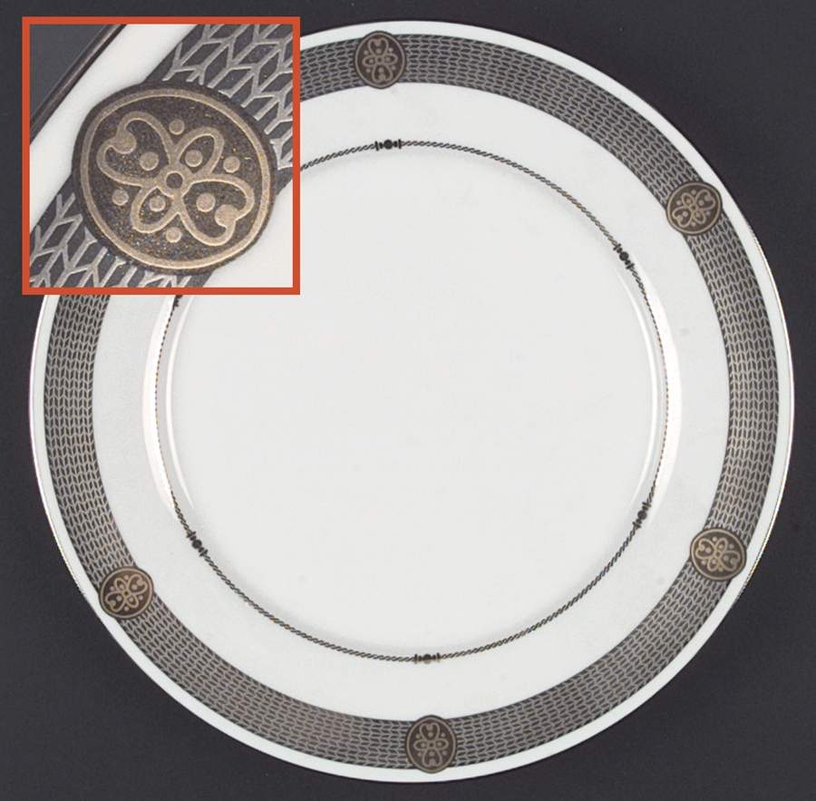 Maille Platine Dinner Plate by Muirfield-1