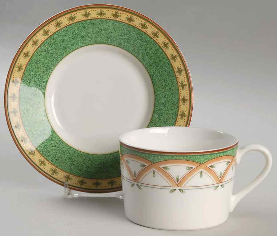 Lemon Twist Flat Cup & Saucer Set by Mikasa-1