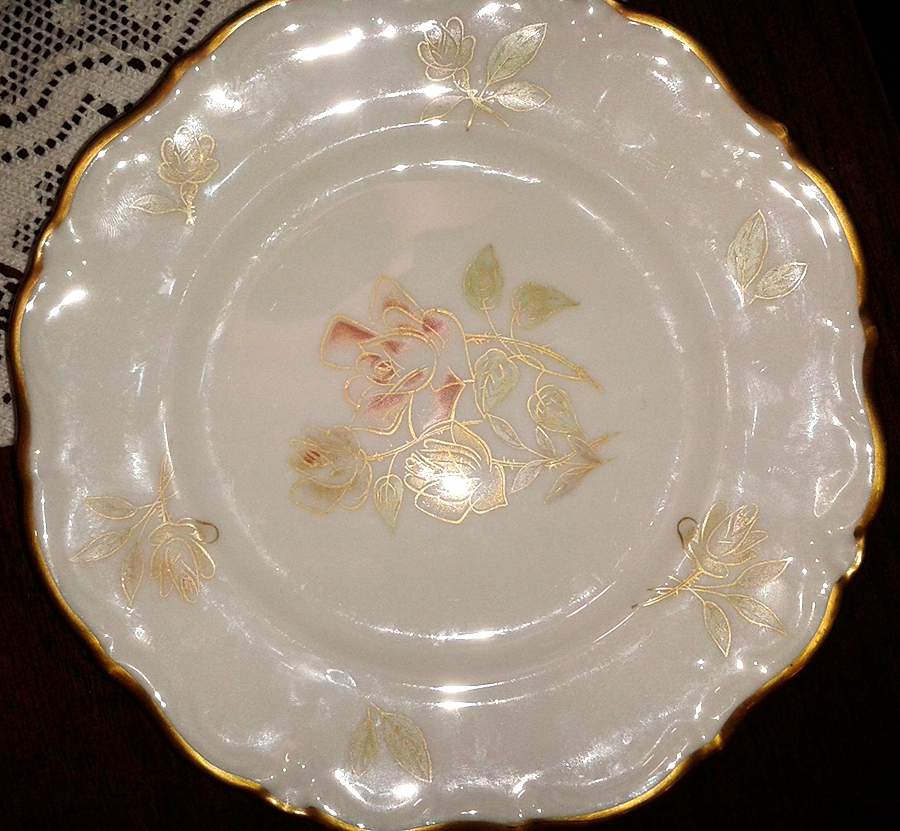 Bridal Rose Salad Plate by Margarete-1