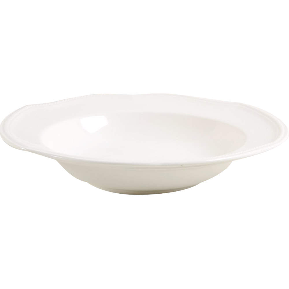 Newport White Large Rim Soup Bowl by Mikasa-1