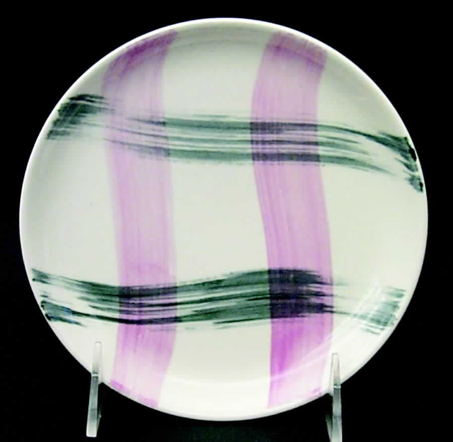 Pink 'N Charcoal Bread & Butter Plate by Marcrest-1
