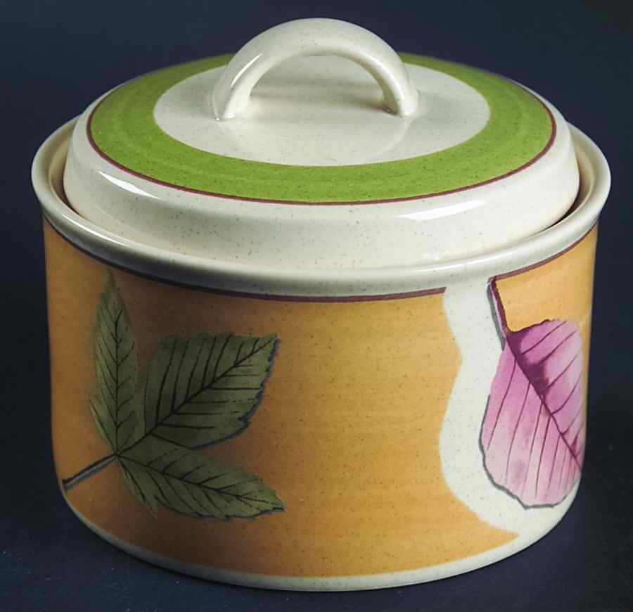 Leaf Lyric Sugar Bowl & Lid by Mikasa-1