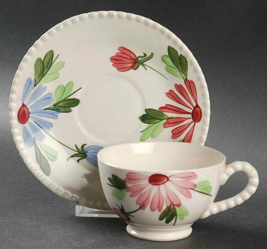 MOV1  Footed Cup & Saucer Set by Mount Vernon-1