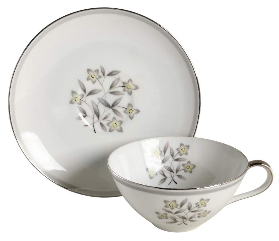 Grace Flat Cup & Saucer Set by Meito-1