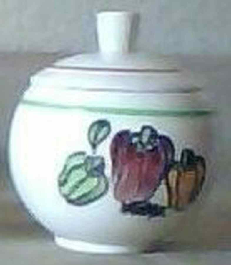 Native American Series Individual Sugar Bowl & Lid by Metlox - Poppytrail - Vernon-1
