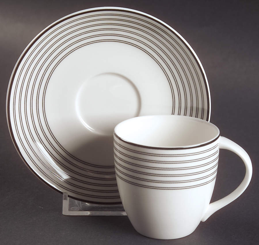 Overture Flat Demitasse Cup & Saucer Set by Mikasa-1