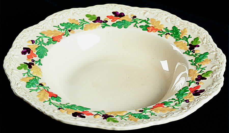 Mason's Oak Multicolor Rim Soup Bowl by Mason's-1
