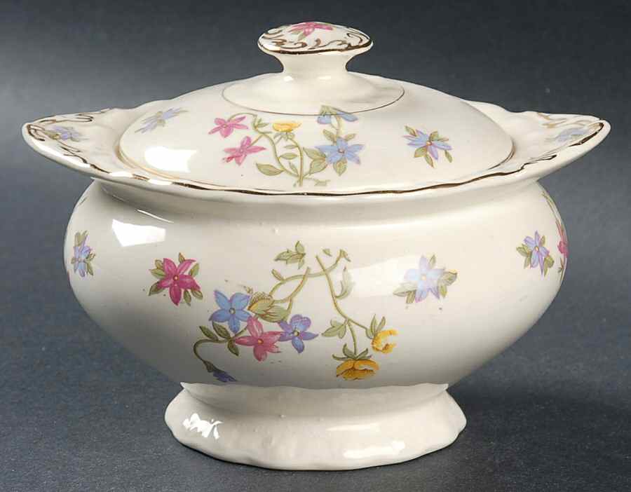 Trouville Sugar Bowl & Lid by Myott Staffordshire-1