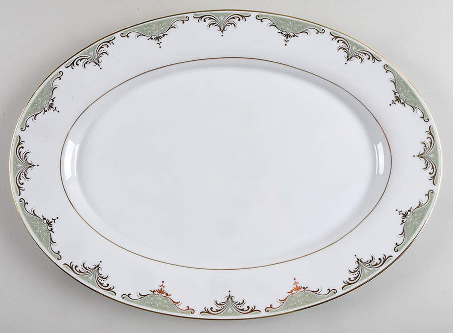 Valhala 16" Oval Serving Platter by Mikasa-1