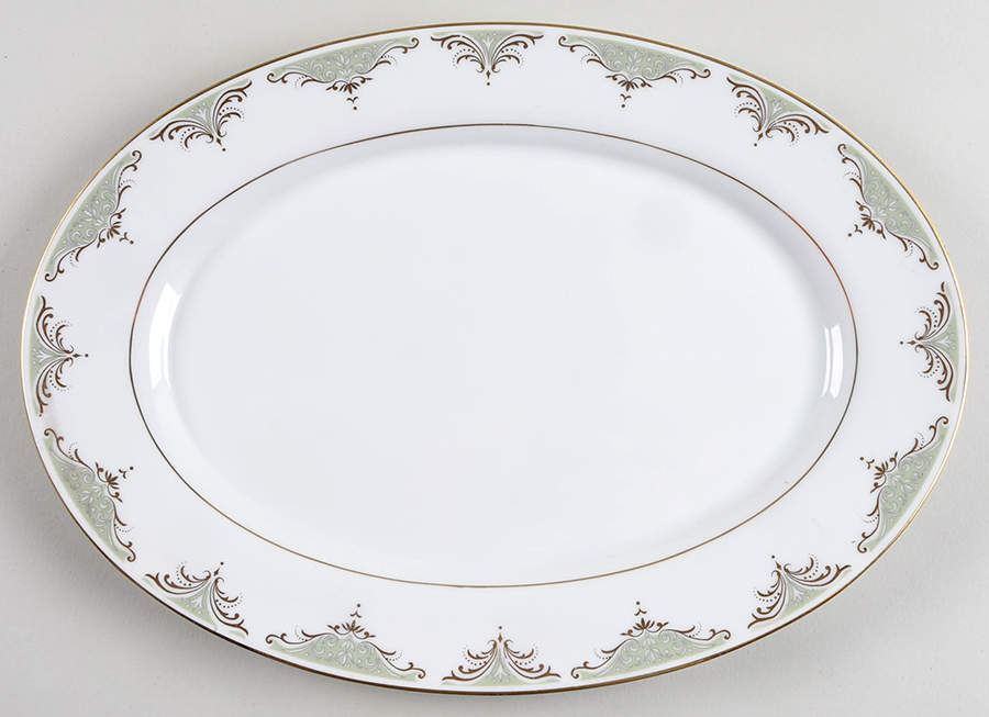 Valhala 12" Oval Serving Platter by Mikasa-1