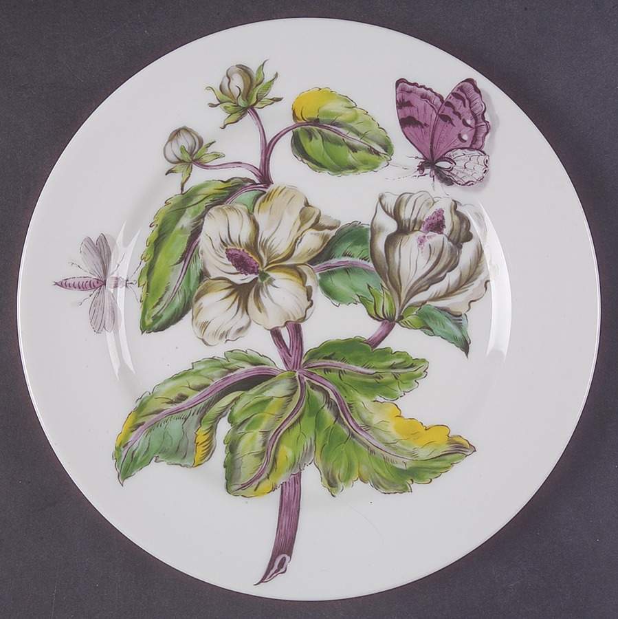 The Exotic Plant Salad Plate by Mottahedeh-1