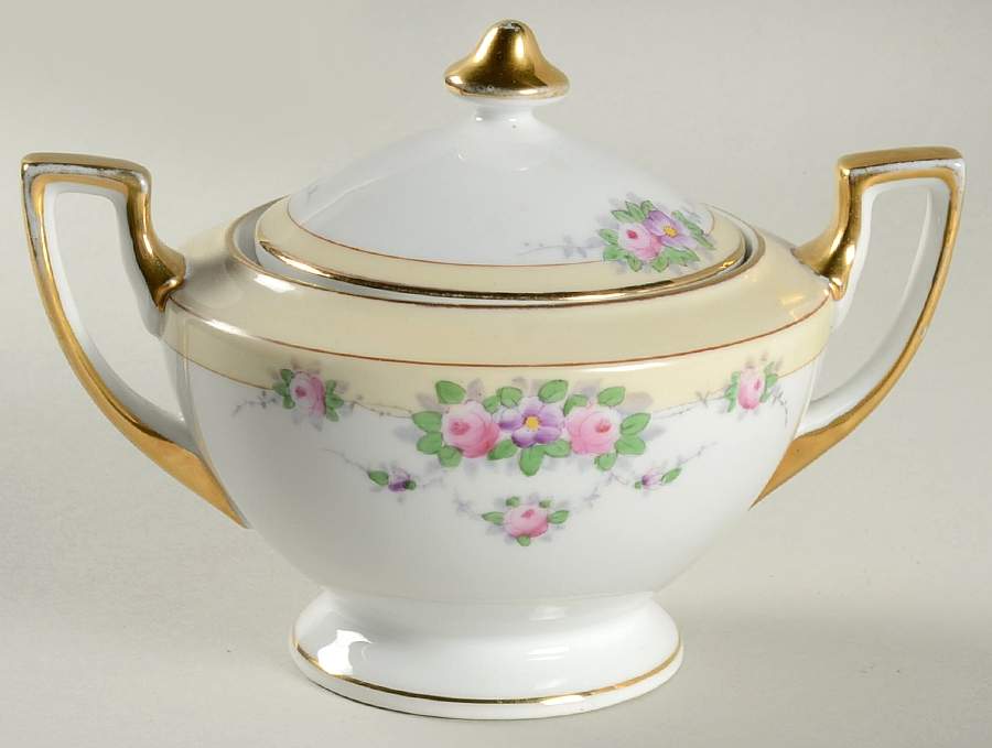 Buffalo Sugar Bowl & Lid by Meito-1
