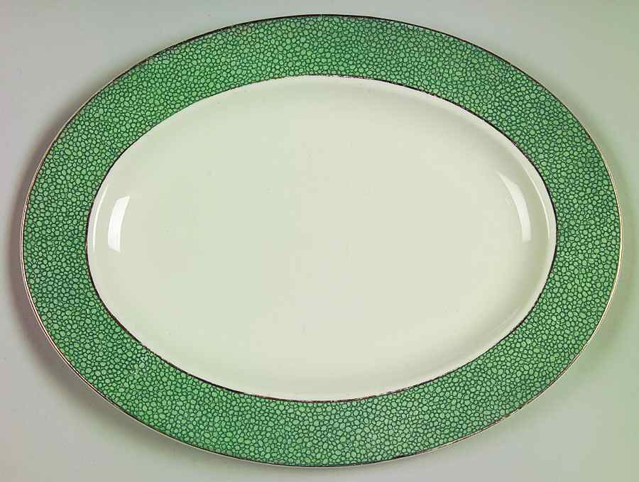 Florida Green 12" Oval Serving Platter by J & G Meakin-1