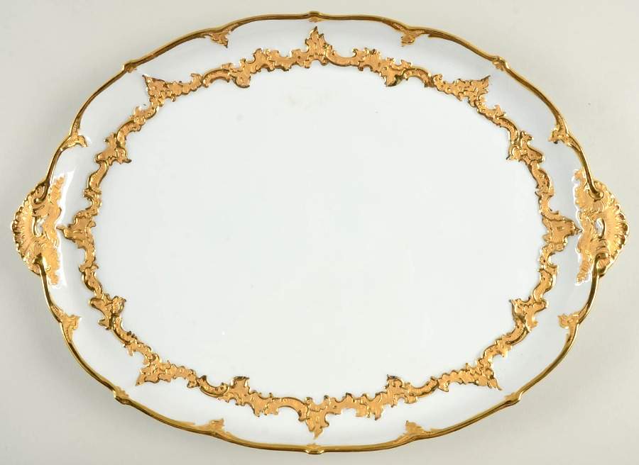 999979 17" Oval Serving Platter by Meissen (Germany)-1