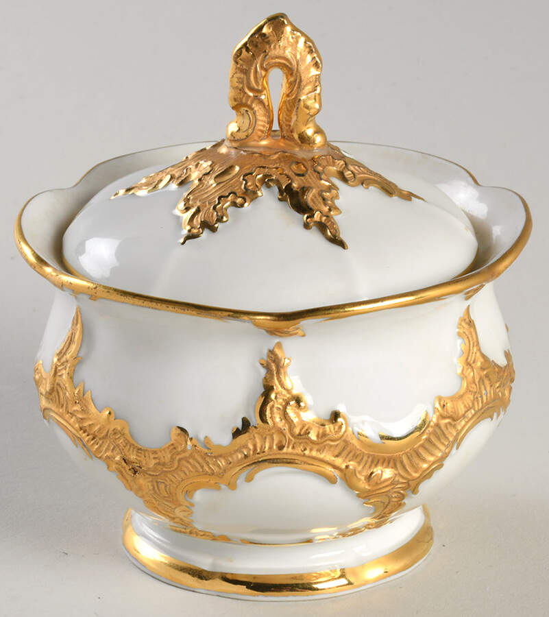 999979 Sugar Bowl & Lid by Meissen (Germany)-1